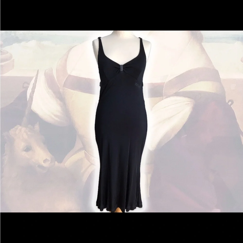 2000s miss sixty black butterfly mesh corset back/ black dress with open back - Picture 5 of 10